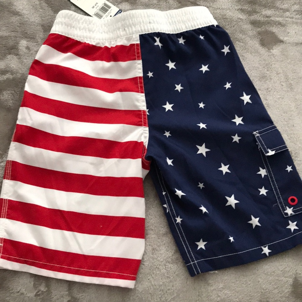 Ralph Lauren Polo Boys USA Flag Print Swin Trunks - Picture 6 of 7